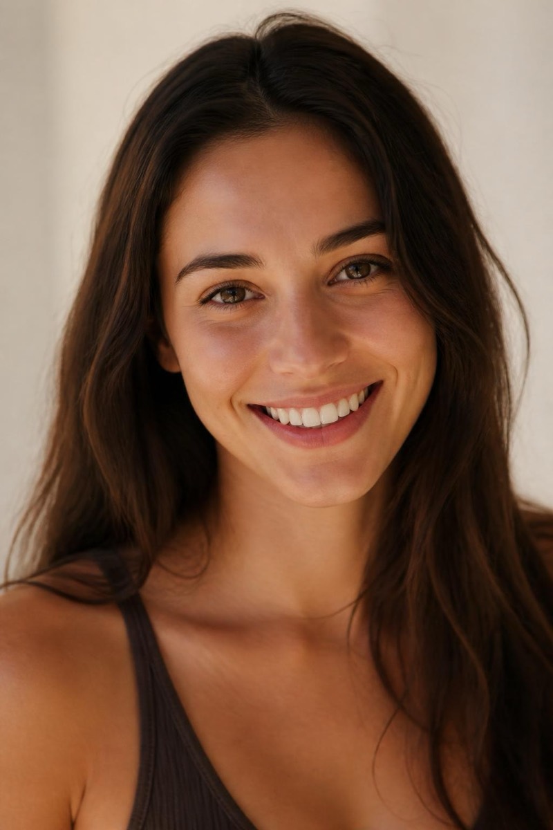 Add a natural smile — Face Retouch AI filter example