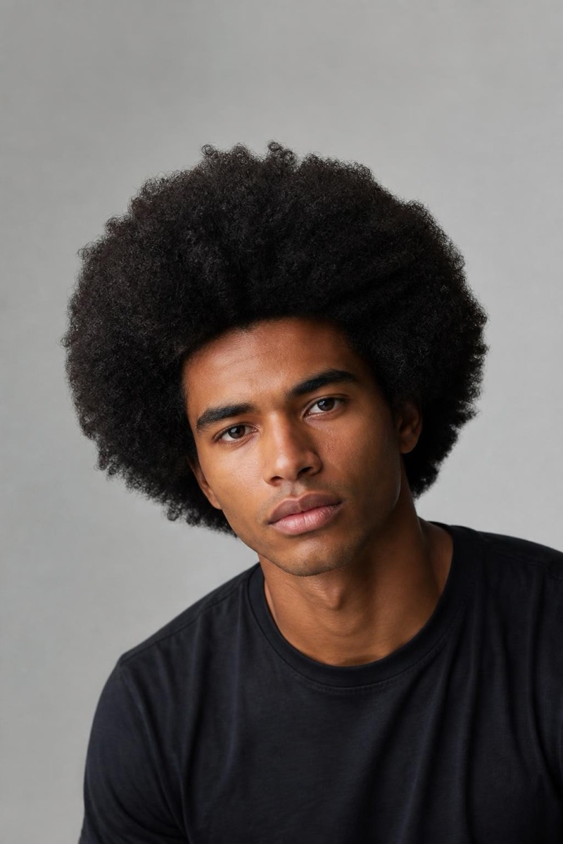 Afro — Man Hair AI filter example