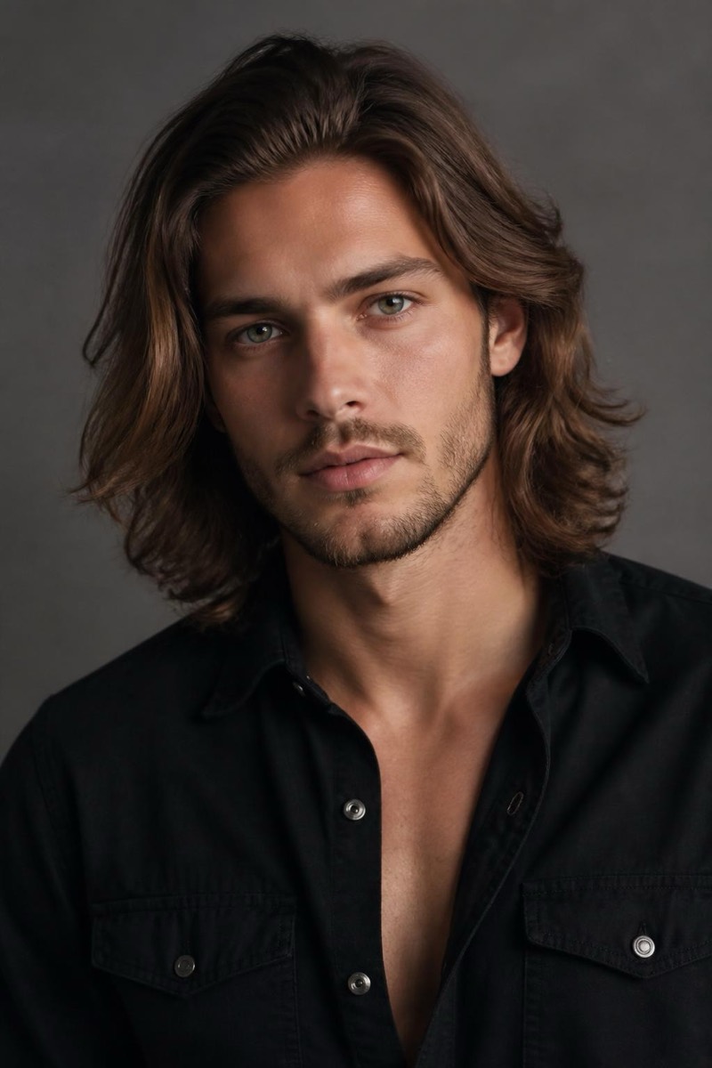 Long Flow — Man Hair AI filter example