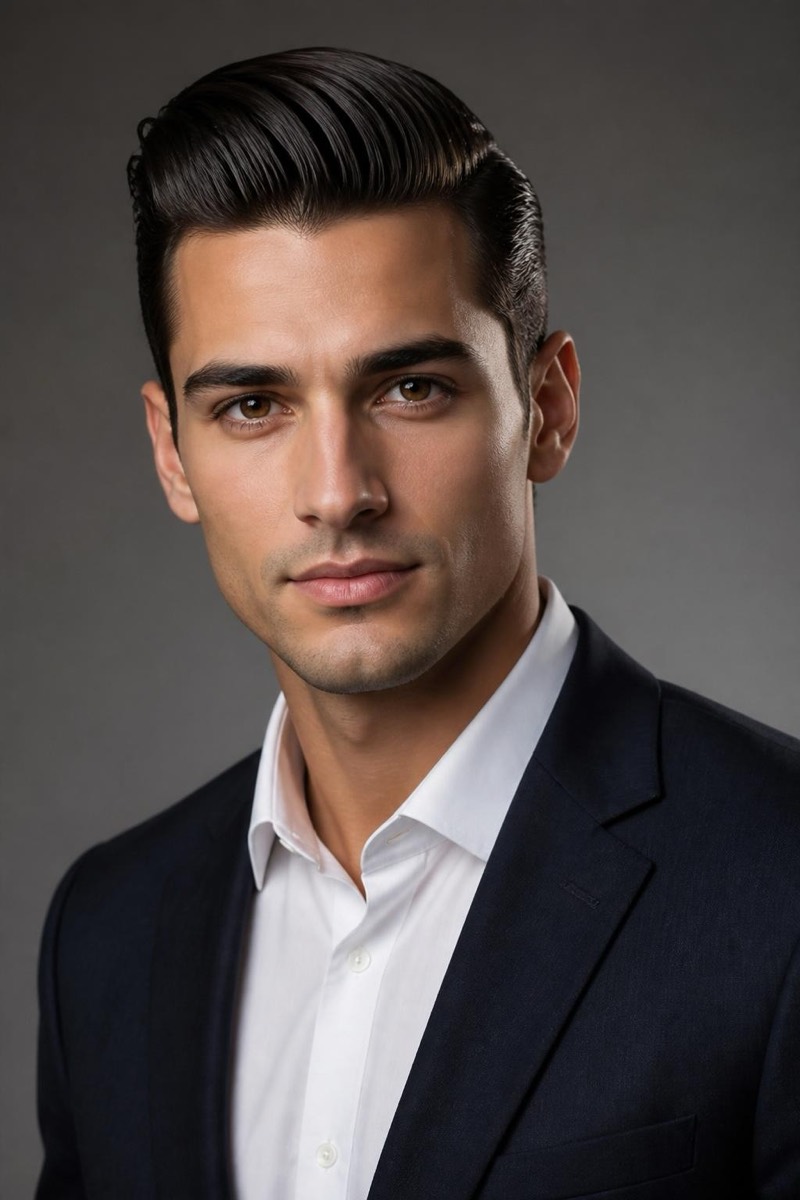 Slicked Back — Man Hair AI filter