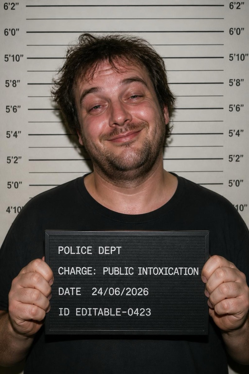 The Drunk — Mugshot AI filter