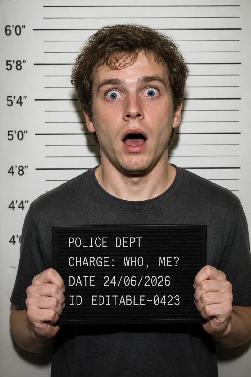The Shocked — Mugshot AI filter