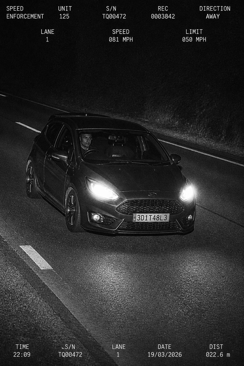 Hot Hatch — Speed Trap AI filter example