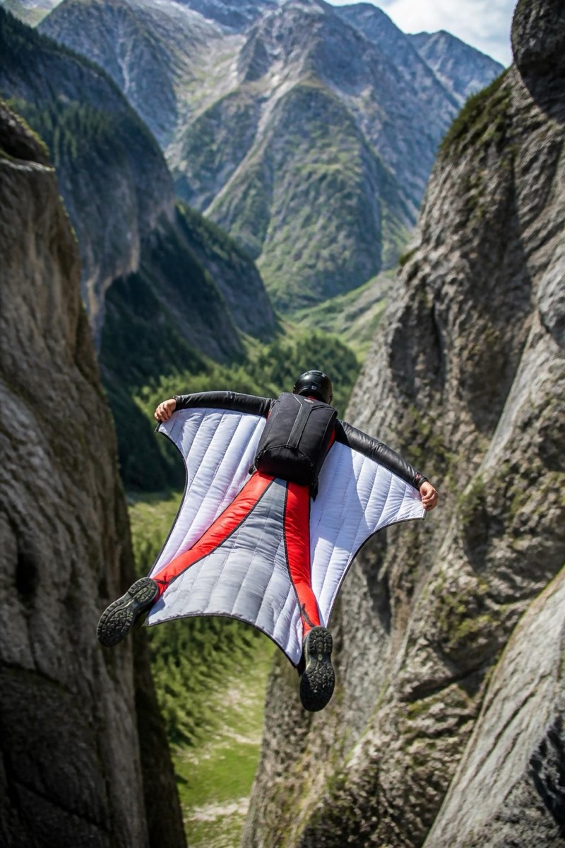 Wingsuit — Extreme Sports AI filter example