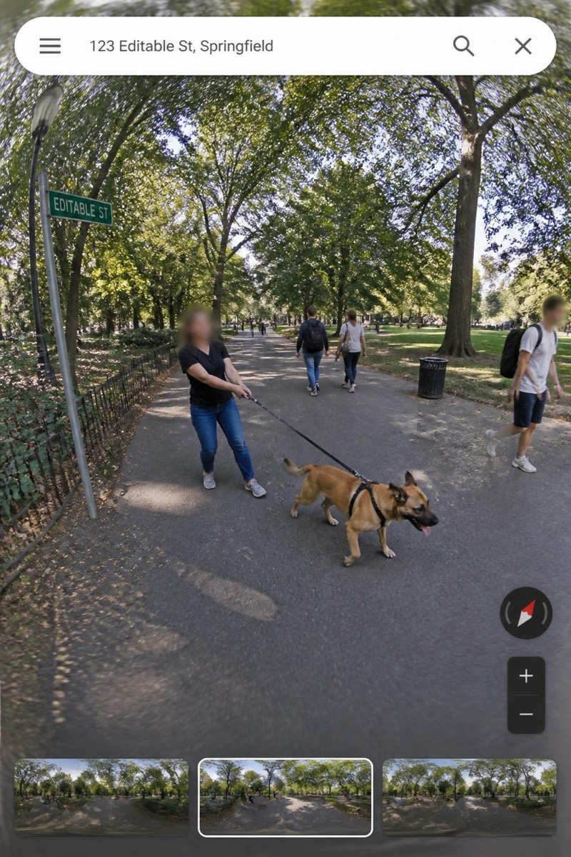 The Dog Drag — Street Cam AI filter example