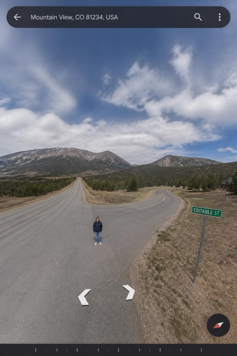 Lonely Road — Street Cam AI filter example