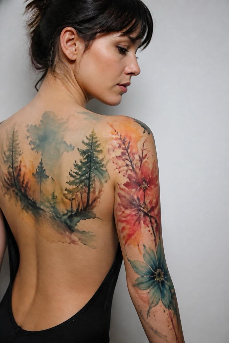Watercolor — Tattoo AI filter example