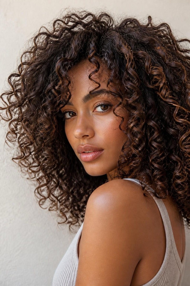 Bouncy Curls — Woman Hair AI filter