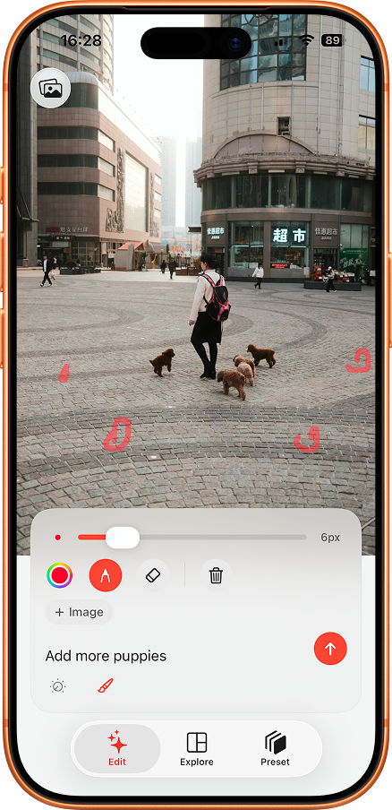Add — Bring in what isn't there.
